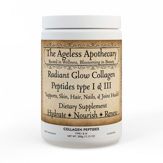 Radiant Glow Collagen Peptides Type I & III Supplement (350g, 12.3oz)